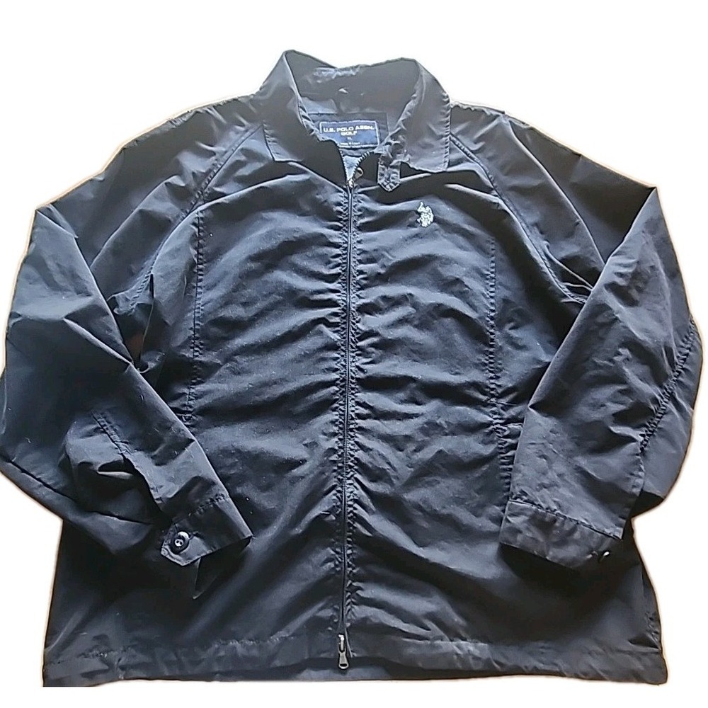 Ralph Lauren‎ US Polo ASSN Jacket Mens XL Navy Black Long Sleeve Packable Pocket